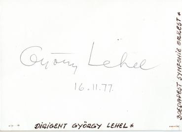 Lehel (+), György - ungarischer Dirigent