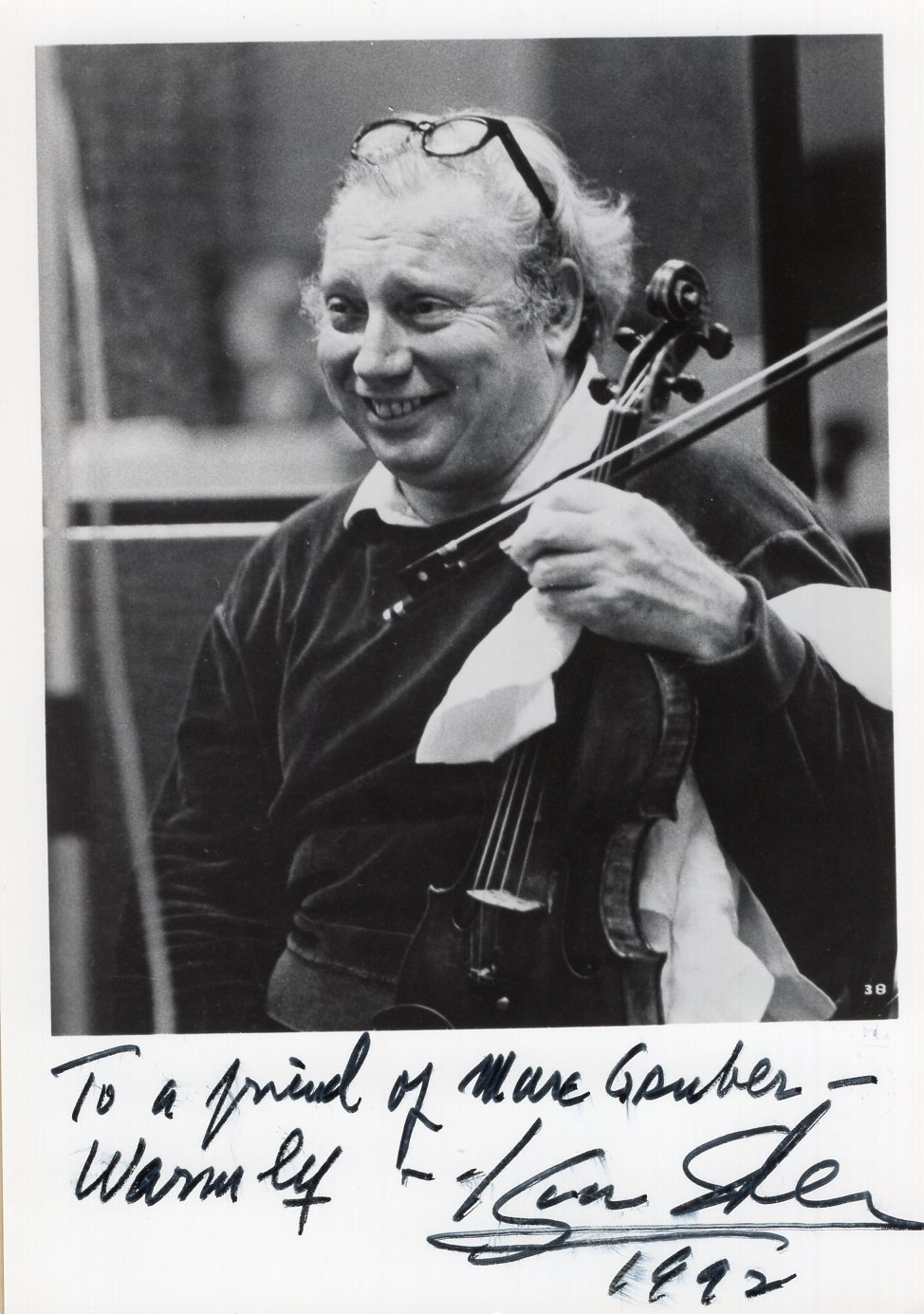 Jrautogramme De Stern † Isaac Violinist